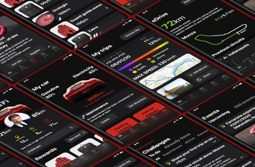 The new Ferrari SF90 STRADALE mobile application.