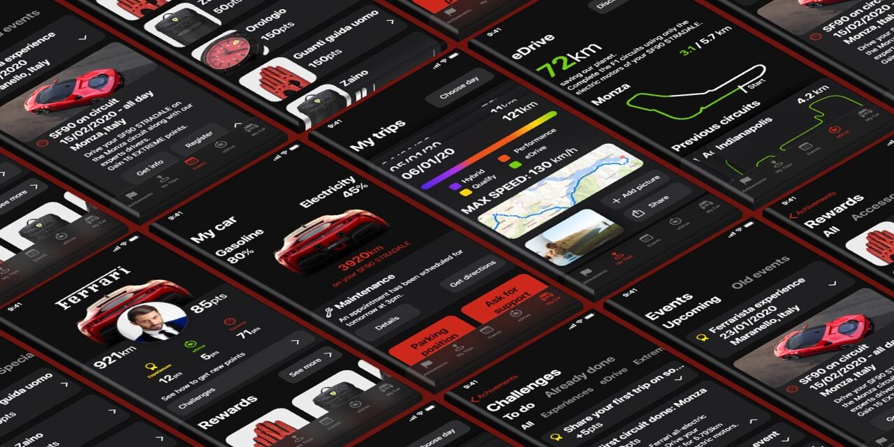 The new Ferrari SF90 STRADALE mobile application.